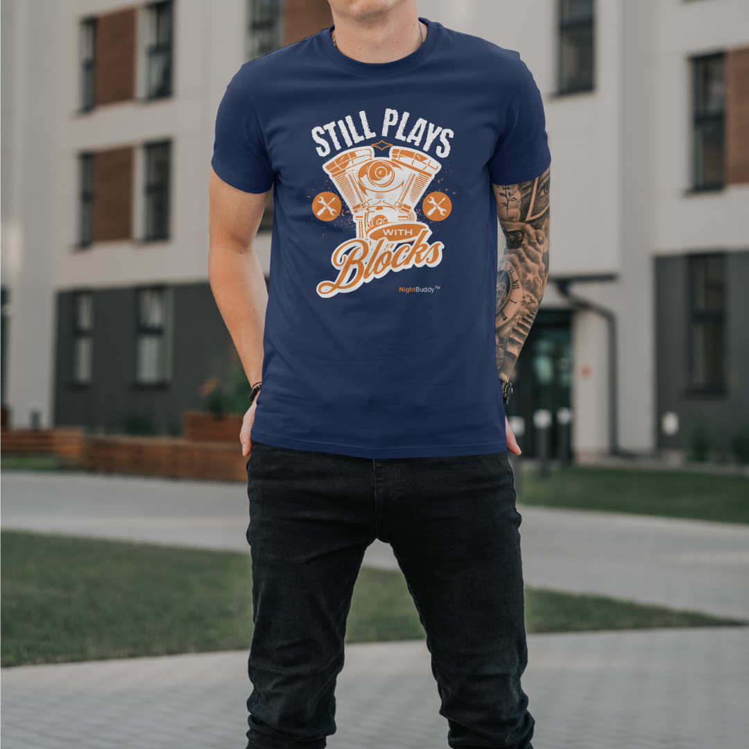 "Still Plays With Blocks" T-Shirt