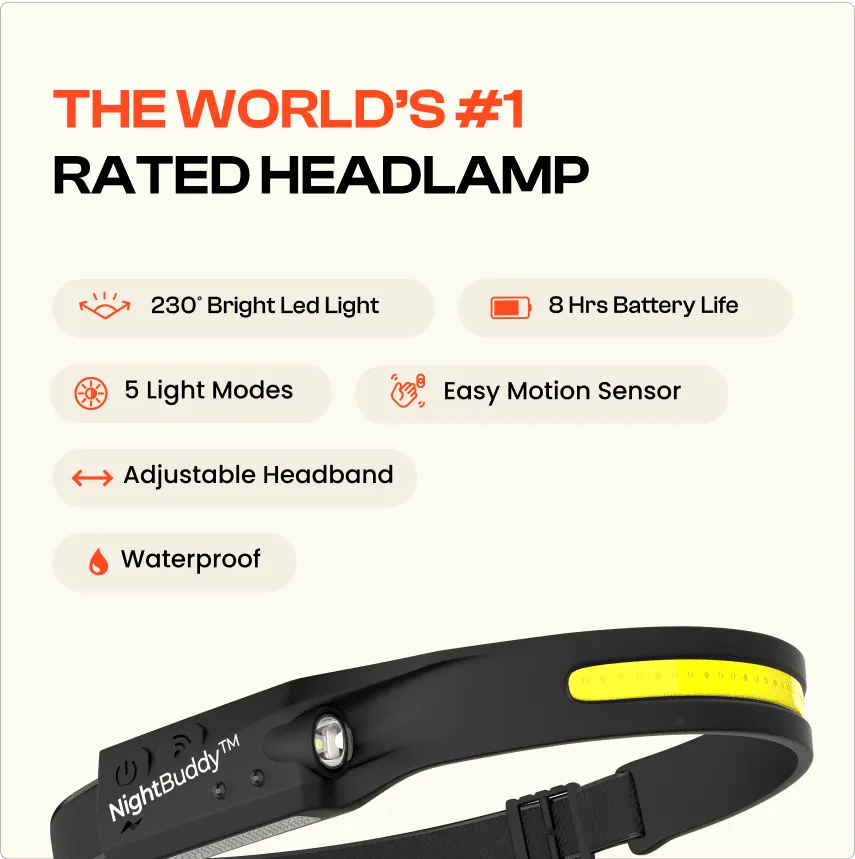 NightBuddy™ 230° LED Headlamp